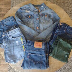🎉 Awesome Bundle! 🎉 6 Piece Wardrobe Girls XL 14/16 - Levi's Denim and More!